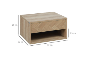 2 Mesitas Noche Colgantes HOMCOM Madera