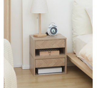 2 Mesitas Noche Colgantes HOMCOM Madera