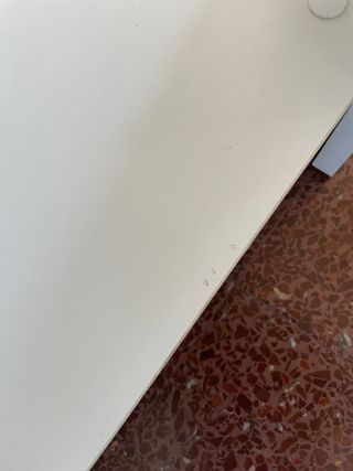 Mesita de comedor elevable blanca