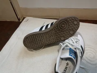 Zapatillas Adidas Samba Originales Blancas Negras