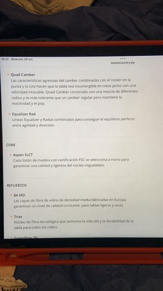 Tabla de Snow Salomon No Drama (2025-2026)