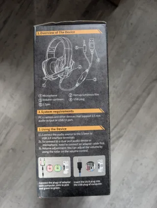 Auriculares Gaming A7 Negros y Rojos