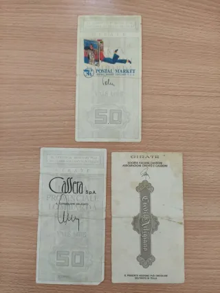 Mini assegni anni '70 (3 pezzi)