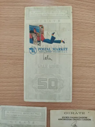 Mini assegni anni '70 (3 pezzi)