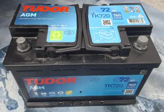 Batería Coche Tudor AGM TK720 72Ah 760A