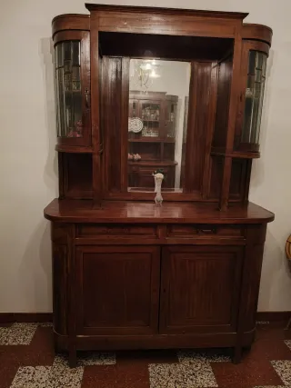Credenza legno e vetro anni '30