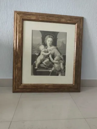 Cuadro 65x75cm Marco Madera Dorado