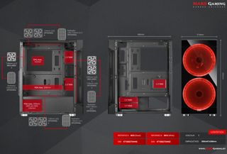 Caja PC Mars Gaming MC9 MicroATX (Defecto)