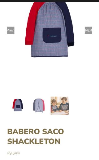 Babero Shackleton Talla 3