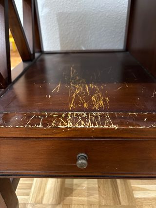 Mueble TV madera y cristal