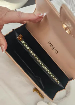 Borsa Pinko Love One Classic Beige/Oro