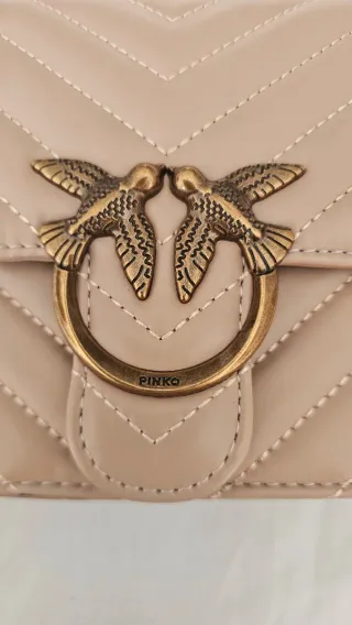 Borsa Pinko Love One Classic Beige/Oro