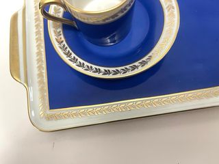 Servizio da caffè 2 porcellana oro zecchino blu