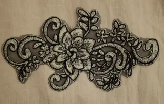 Lote 7 Apliques Bordados Florales