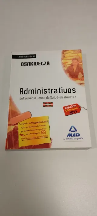 Temario Administrativos Osakidetza, vol.1