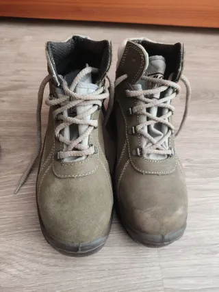 Botas de trabajo montaña verde/naranja