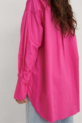 Camisa Zara Oversize Rosa