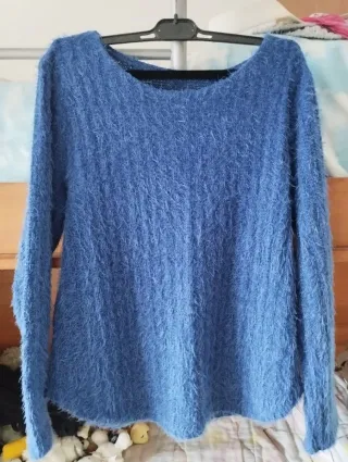 Maglia ragazza acrilico blu