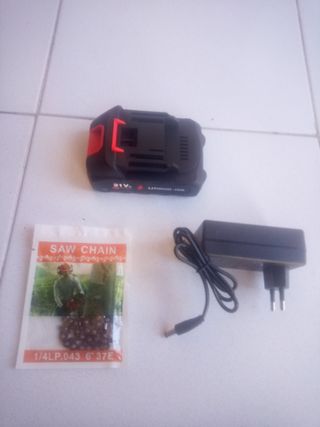 Batería 21V, Cargador y Cadena 6 o 4 pulgadas