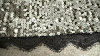 Falda larga lentejuelas gris