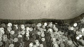 Falda larga lentejuelas gris