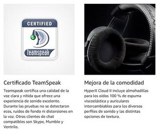 Cascos Gaming HyperX PC/PS4 Negro/Rojo