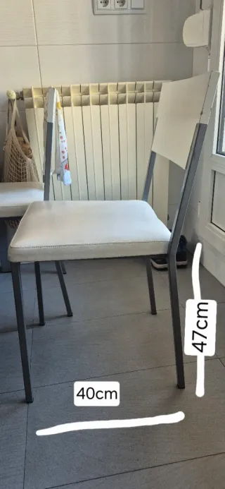 Conjunto de 4 Sillas de cocina asiento acolchado