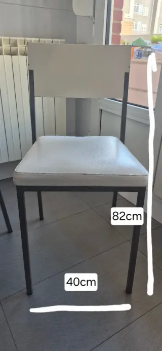 Conjunto de 4 Sillas de cocina asiento acolchado