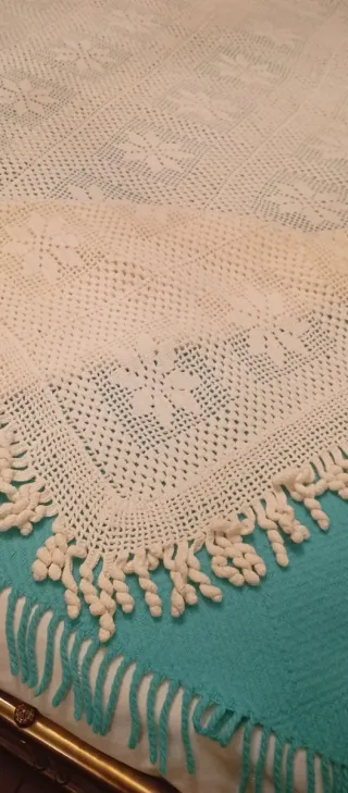 Colcha crochet hecha a mano