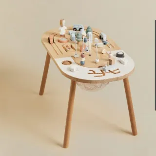 Mesa de actividades de madera para bebés