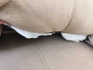 Sofá 3 plazas beige tela