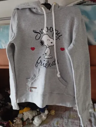 Felpa grigia con Snoopy