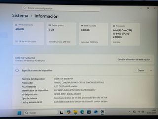 Torre HP Omen Gaming i5 1050