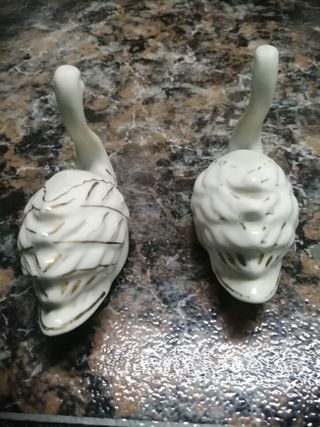 Conjunto 2 Cisnes Decorativos Antigos
