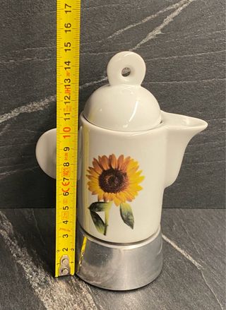 Moka vintage girasole 1 tazza ceramica