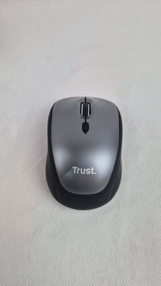 Ratón Inalámbrico Trust Silencioso Gris Negro