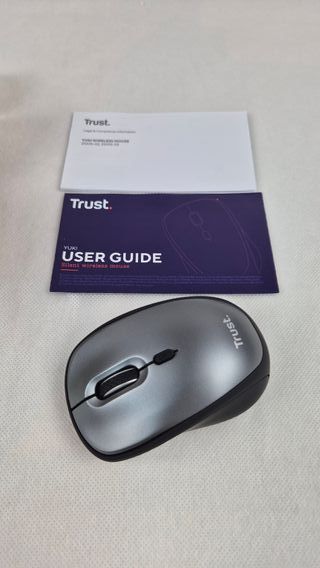 Ratón Inalámbrico Trust Silencioso Gris Negro
