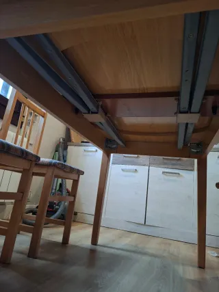 Mesa comedor extensible madera +6 sillas