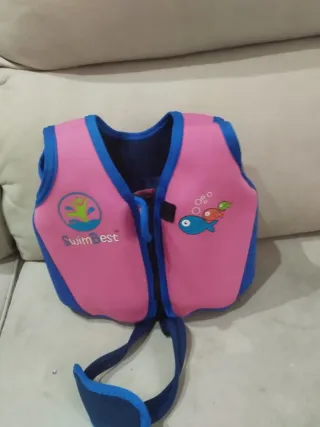 Chaleco flotador infantil rosa