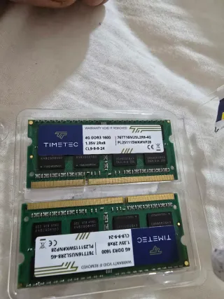 2x TIMETEC 4GB DDR3 1600MHz RAM