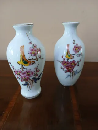 Set 2 vasetti vintage Cina decorati