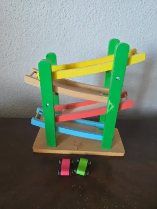 Ábaco de madera educativo y juguete tobogán