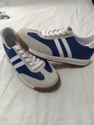 Zapatillas niño/a azul y gris