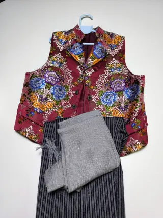 Traje fallero completo multicolor 8 - 10 años