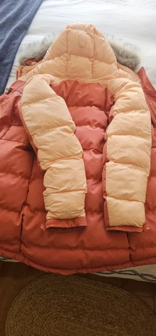 Abrigo Columbia Naranja y Rosa