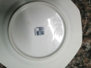 Prato Vintage Japonês Azul e Branco