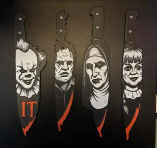 Set 4 Coltelli Terror 3D