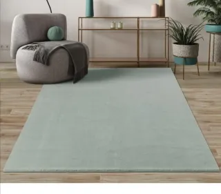 Tappeto Morbido a Pelo Corto Verde Oliva 60x110