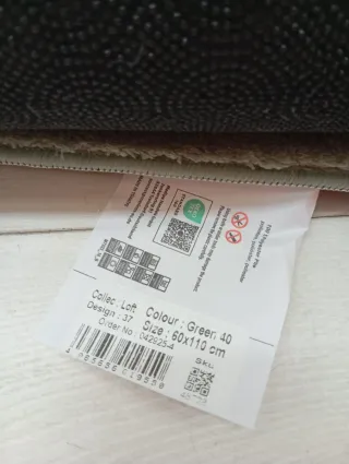 Tappeto Morbido a Pelo Corto Verde Oliva 60x110