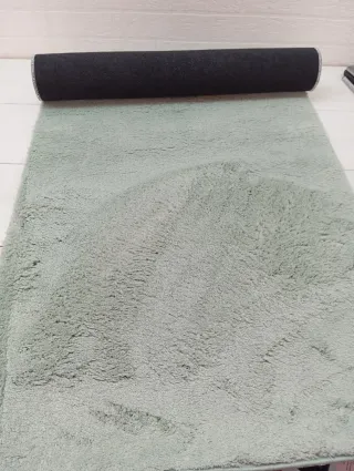 Tappeto Morbido a Pelo Corto Verde Oliva 60x110